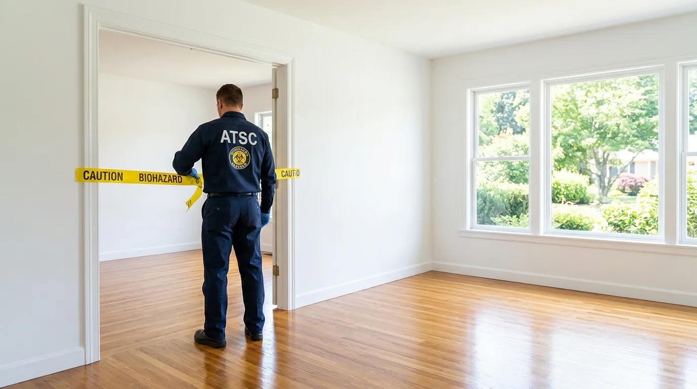 Certified biohazard cleanup crew performing Trauma Scene Cleanup in Stockbridge